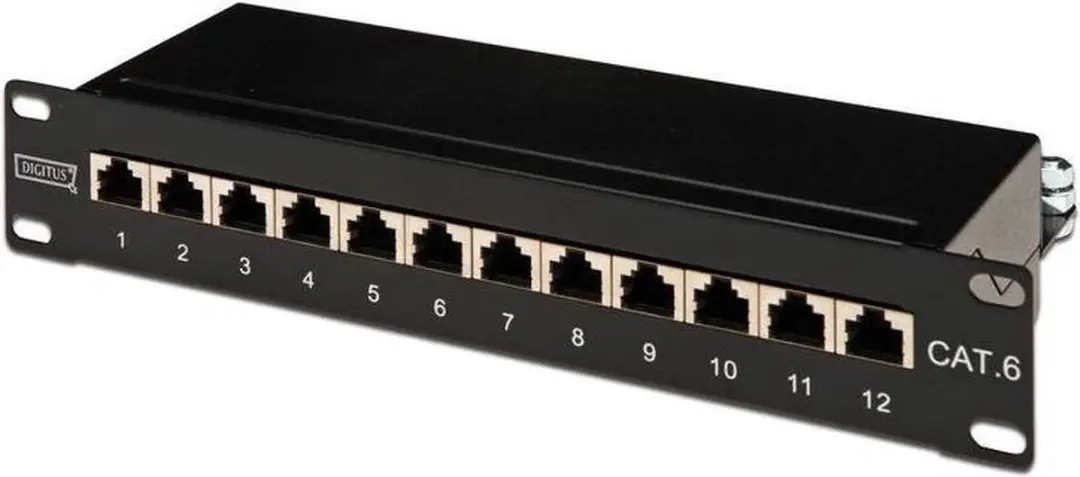 Digitus DN-91612S Netwerkpatchpaneel 12 Poorten CAT 6 - 1 HE
