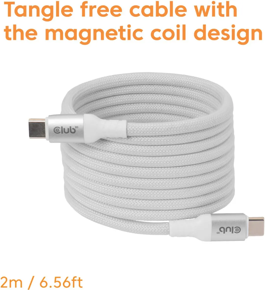 Club 3D CAC-3032 USB-C Kabel 240W Wit
