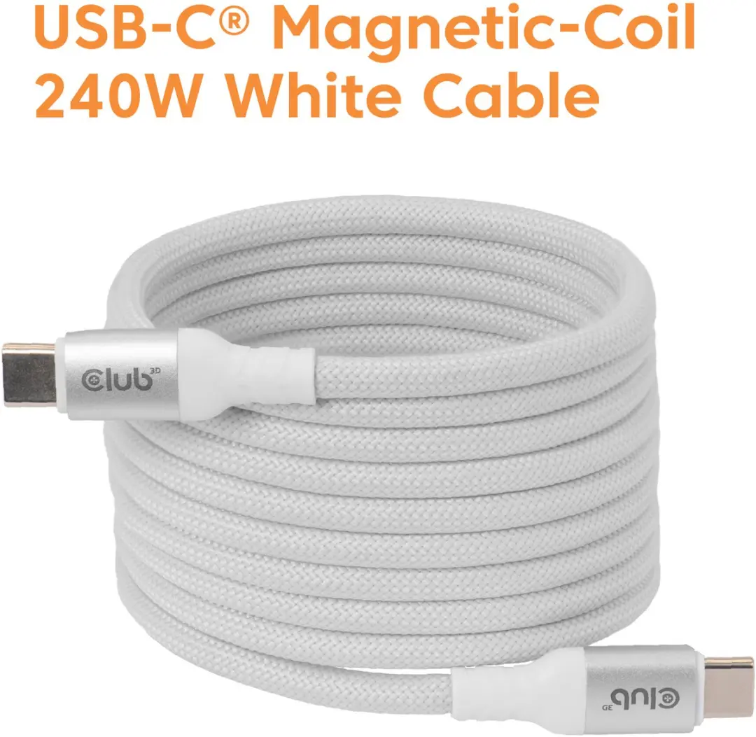 Club 3D CAC-3032 USB-C Kabel 240W Wit