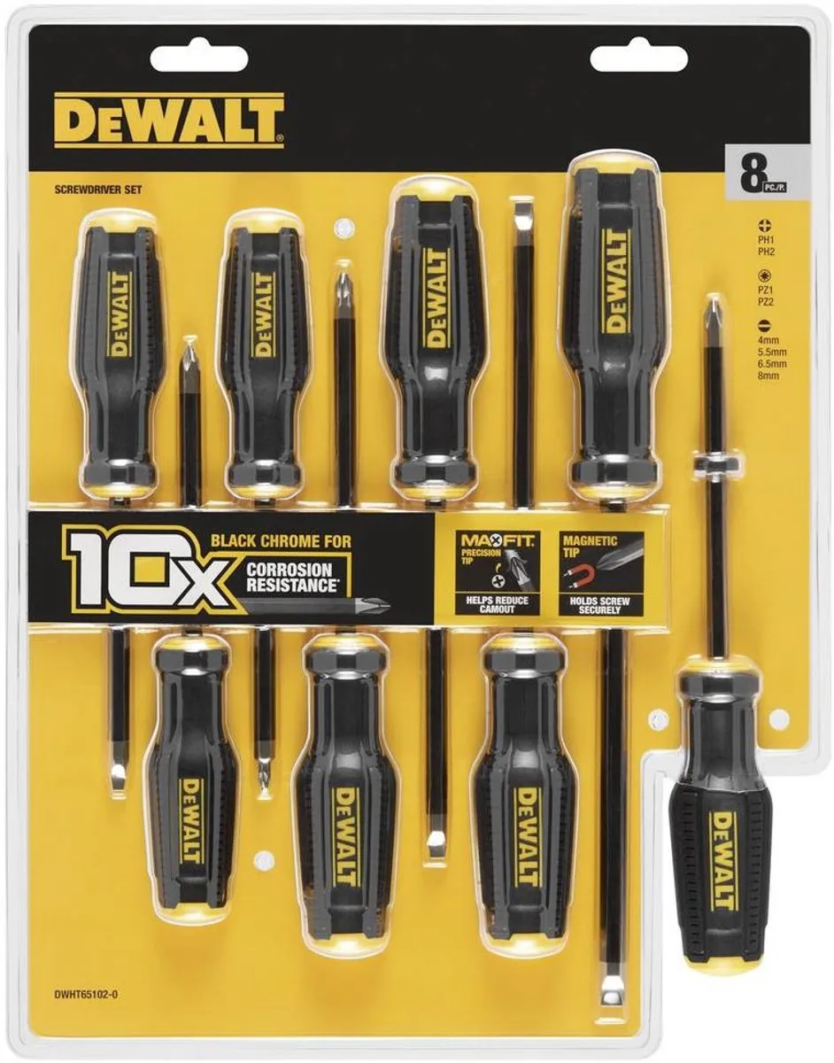 DeWalt Universele Schroevendraaierset 8-delig
