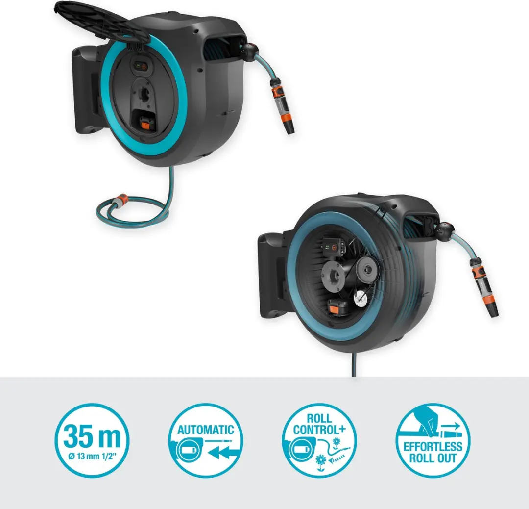 Gardena PowerRoll XL Wandslangbox 35m - Blauw