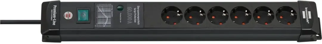 Brennenstuhl Premium-Line 60.000A Stekkerdoos 6-voudig