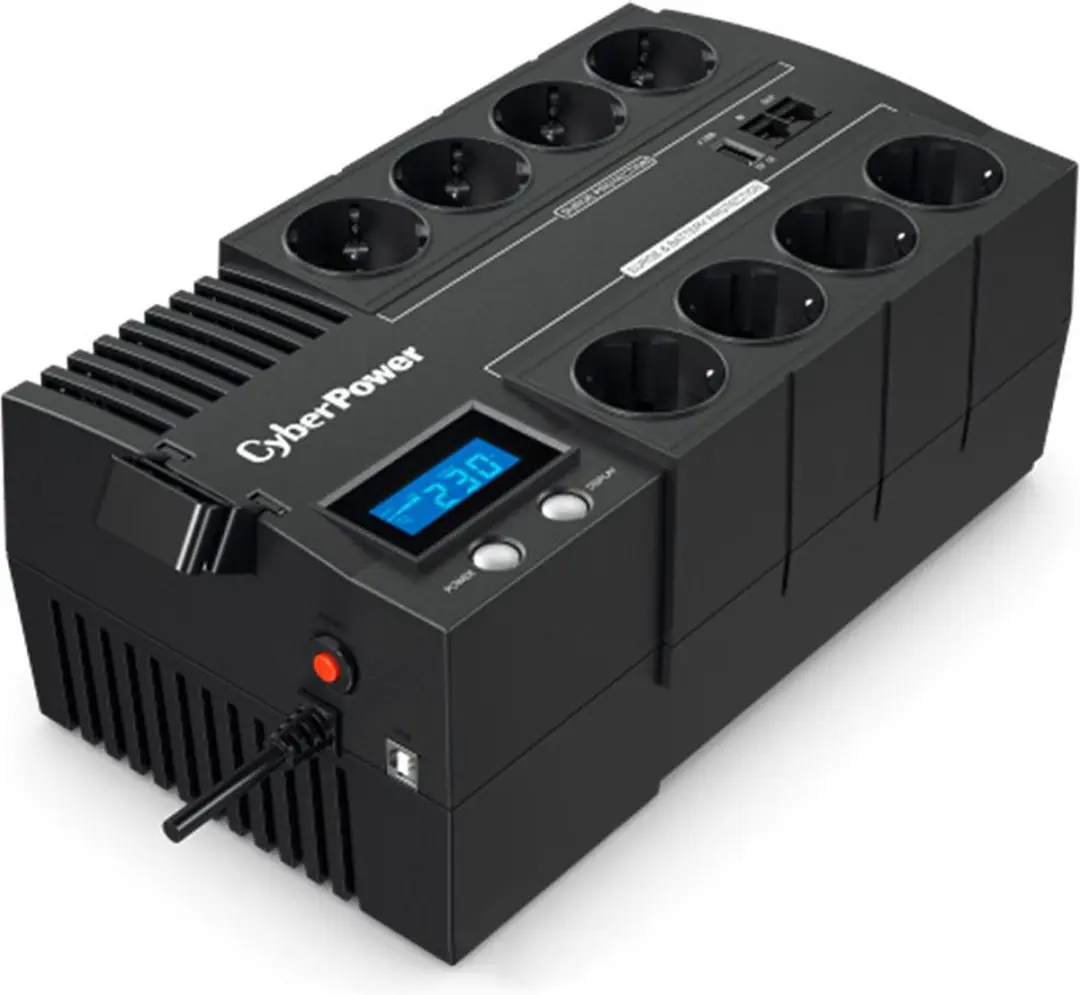 CyberPower BR1200ELCD UPS 720W - 8 Stopcontacten - Zwart