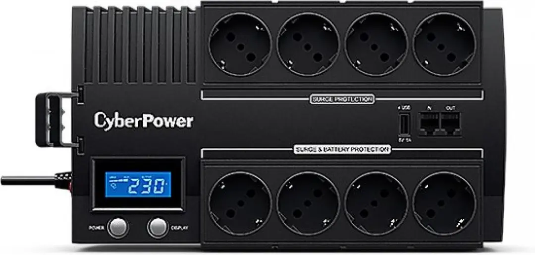 CyberPower BR1200ELCD UPS 720W - 8 Stopcontacten - Zwart
