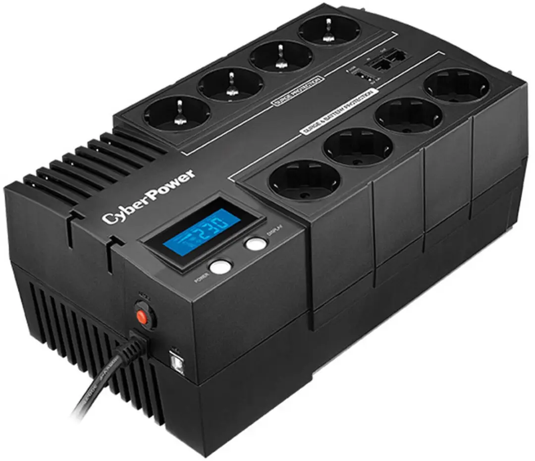 CyberPower BR1200ELCD UPS 720W - 8 Stopcontacten - Zwart