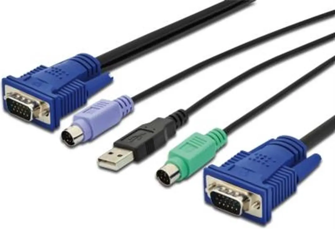 Digitus DS-19233 KVM-kabel 5m - Multikleur/Zwart