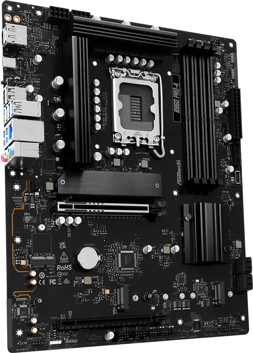 ASRock B860 Pro-A Moederbord - ATX LGA1851 DDR5 - afbeelding 6 van 6