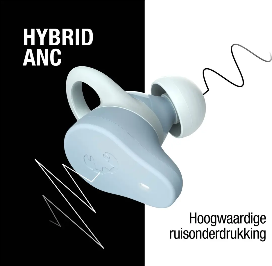 Fresh 'n Rebel Twins Rush Oordopjes - Active Noise Cancelling - Bluetooth 5.3 - Dusky Blue