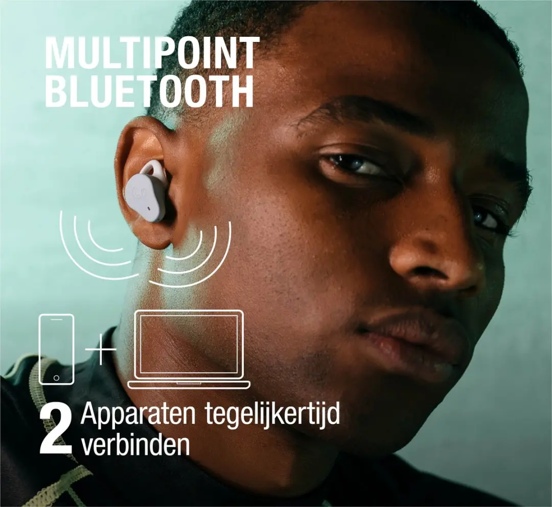 Fresh 'n Rebel Twins Rush Oordopjes - Active Noise Cancelling - Bluetooth 5.3 - Dusky Blue