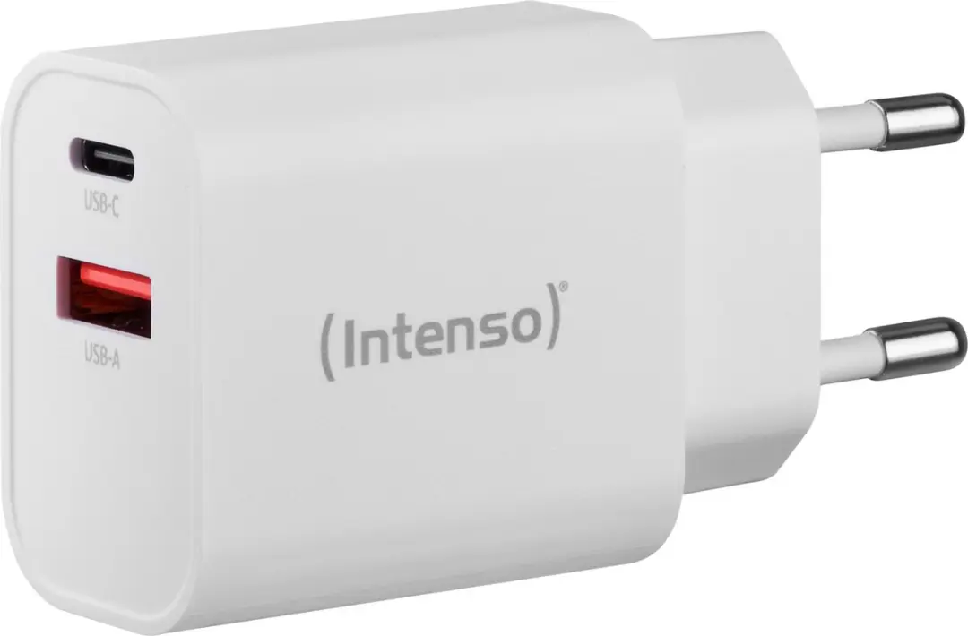 Intenso W30AC 30W USB-C & USB-A Adapter - Wit