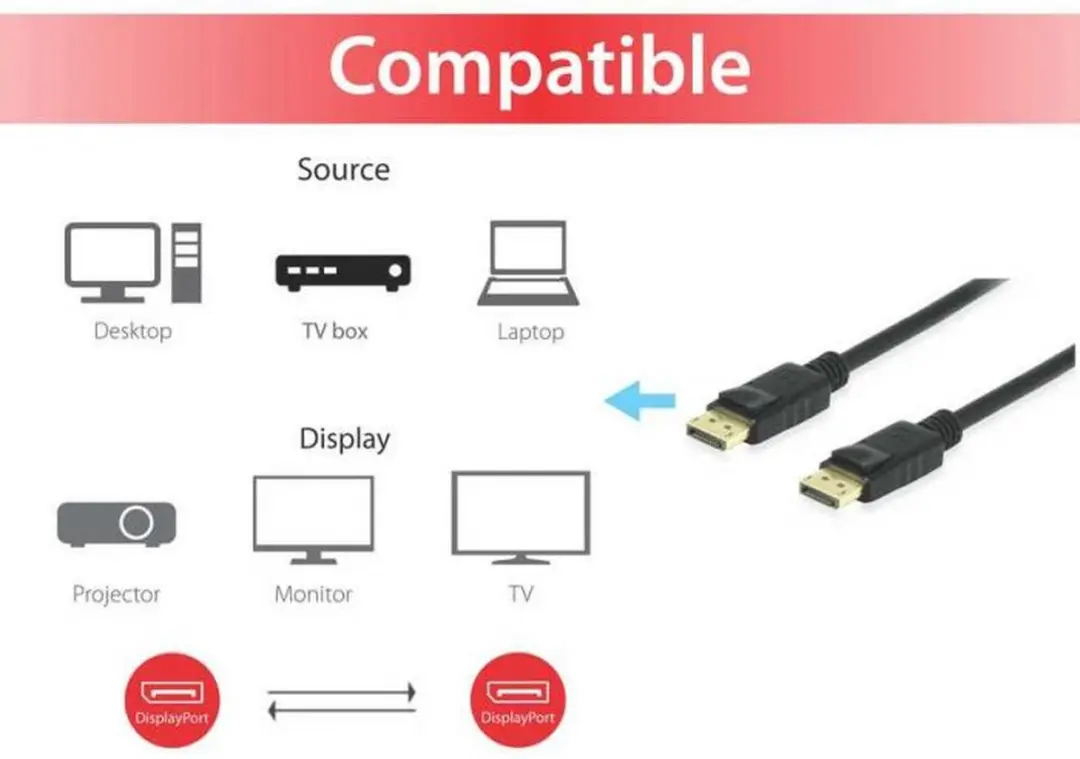 Equip 119255 DisplayPort Kabel 5m - Zwart