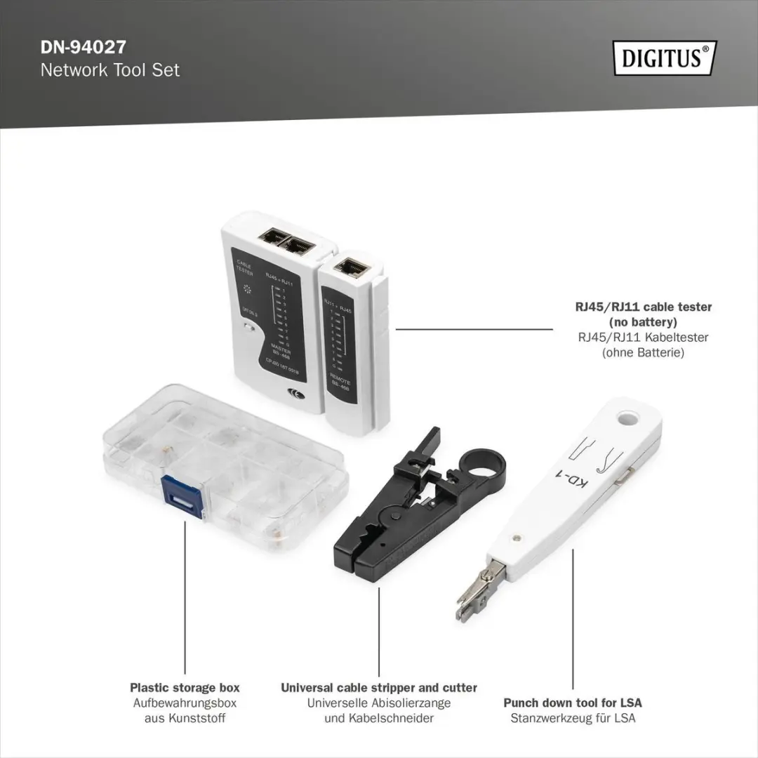 Digitus DN-94027 Netwerkgereedschapset - CAT 5e/6/7