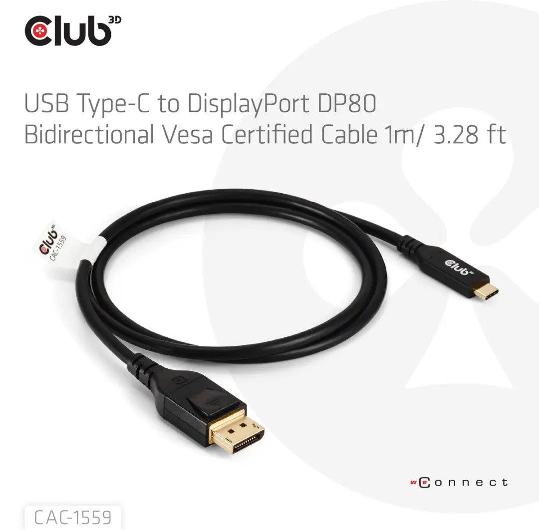 Club 3D USB-C naar DisplayPort Kabel 1m - CAC-1559