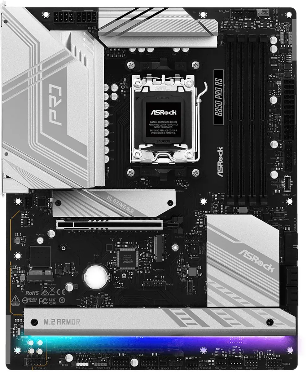 ASRock B850 Pro RS Moederbord - AM5 - DDR5 - ATX - afbeelding 6 van 6