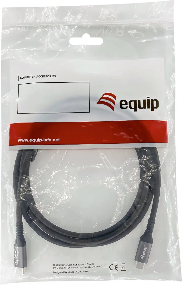 Equip USB4 Gen 2x2 USB-C Kabel 2m - Zwart - afbeelding 6 van 6