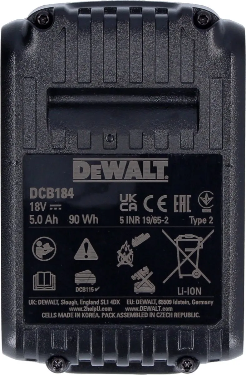 DeWalt DCB184 18V Li-ion Accu 5.0Ah
