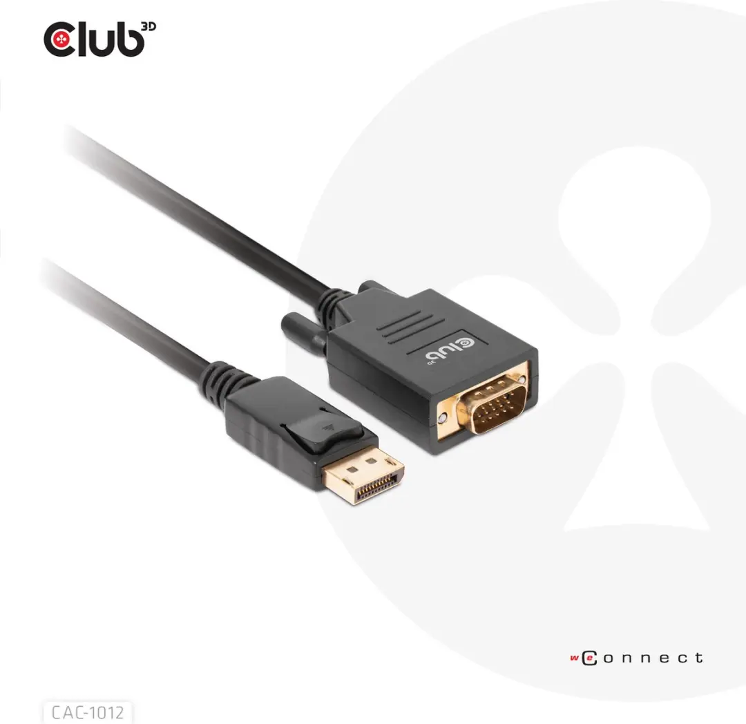 DisplayPort-naar-VGA-kabel CAC-1012 - 2m - Zwart - afbeelding 6 van 6