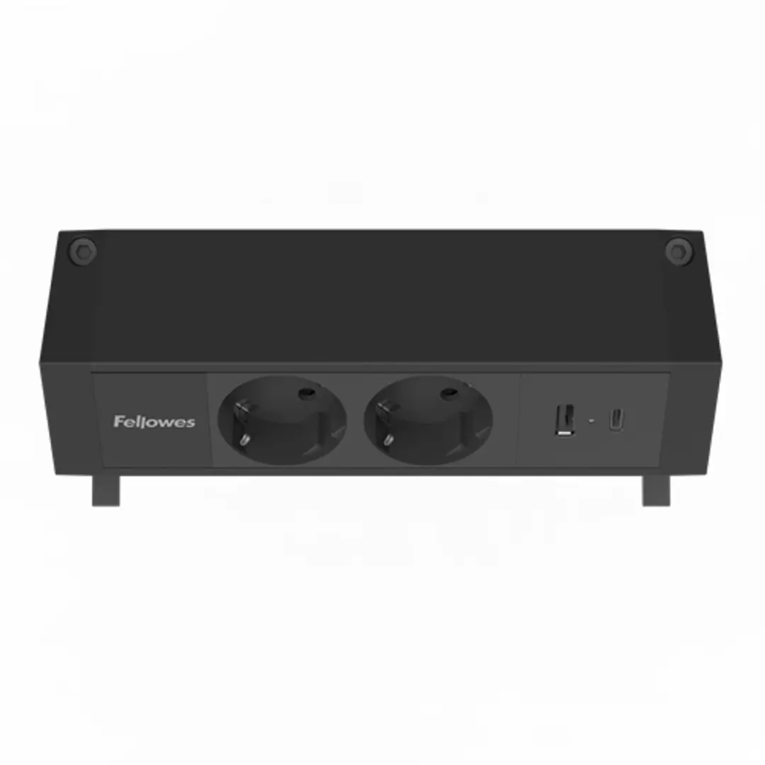 Fellowes Power Desk 2 Bureau Stopcontact - USB-C & USB-A 2M Zwart - afbeelding 6 van 6