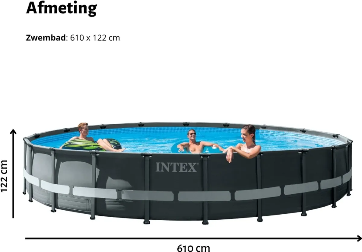 Intex Ultra XTR Frame Opzetzwembad 610x122cm - Zilver