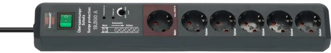 Brennenstuhl Secure-Tec Automatische Stekkerdoos 6x