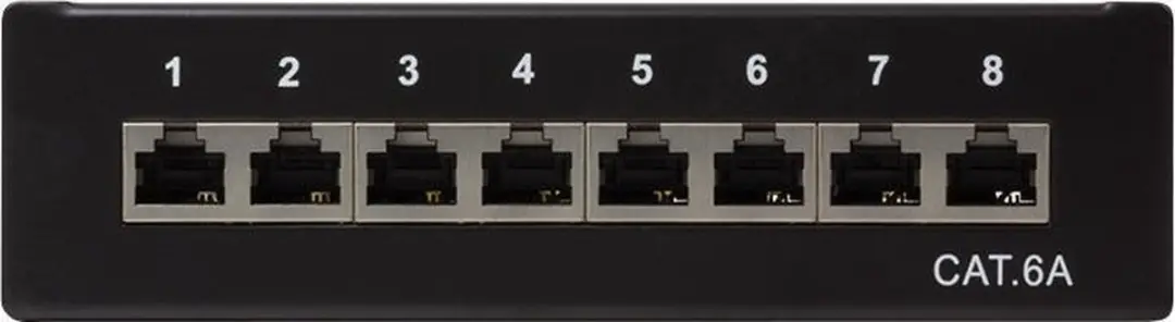 LogiLink NP0018B Patch Panel 8 Poorten - Zwart