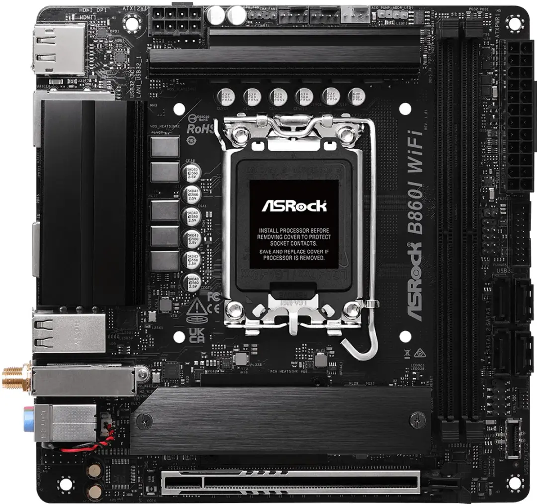 ASRock B860I WiFi B860 LGA 1851 Mini-ITX - 90-MXBQQ-A0UAYZ