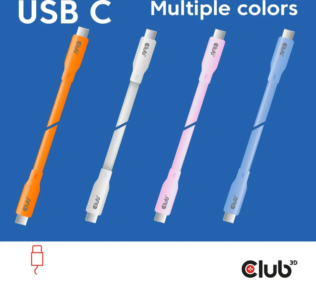 Club 3D CAC-3001 USB-C Opladkabel 240W - 2m Wit