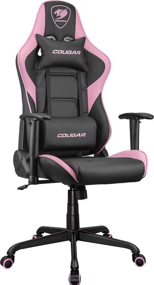 Cougar Armor Elite Gamingstoel - Zwart/Roze - 2D Armleuningen