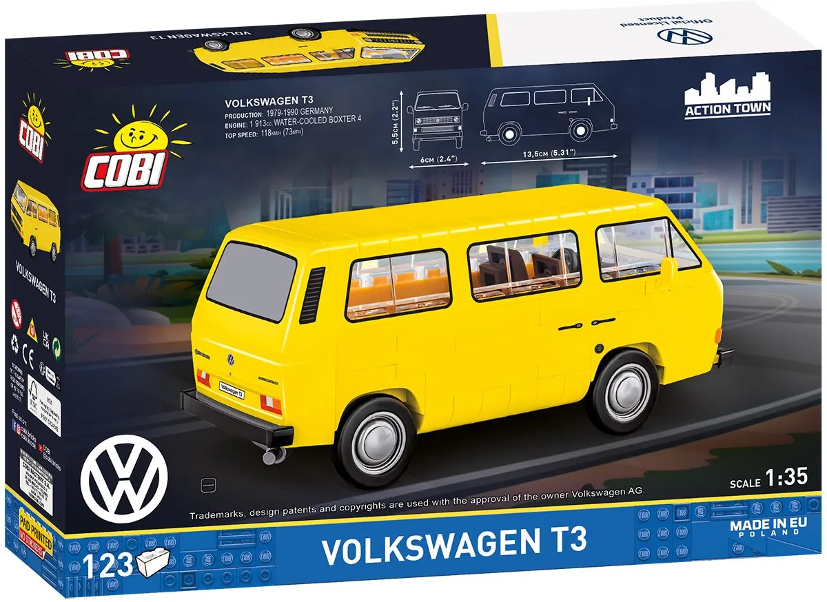 Cobi VW T3 1979 - 123 Stukken - Geel
