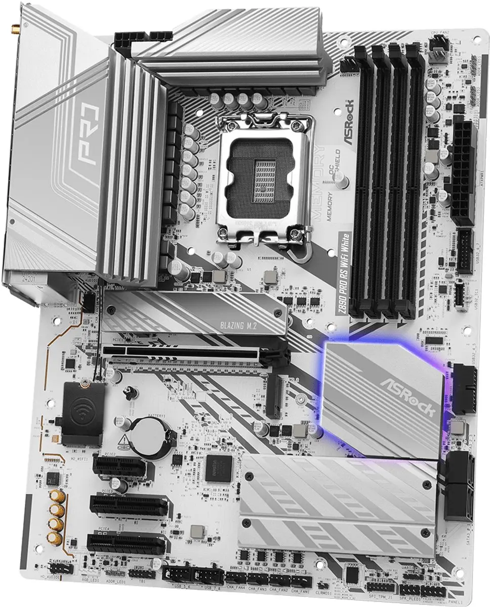 ASRock Z890 Pro RS WiFi White ATX Moederbord - Intel Z890