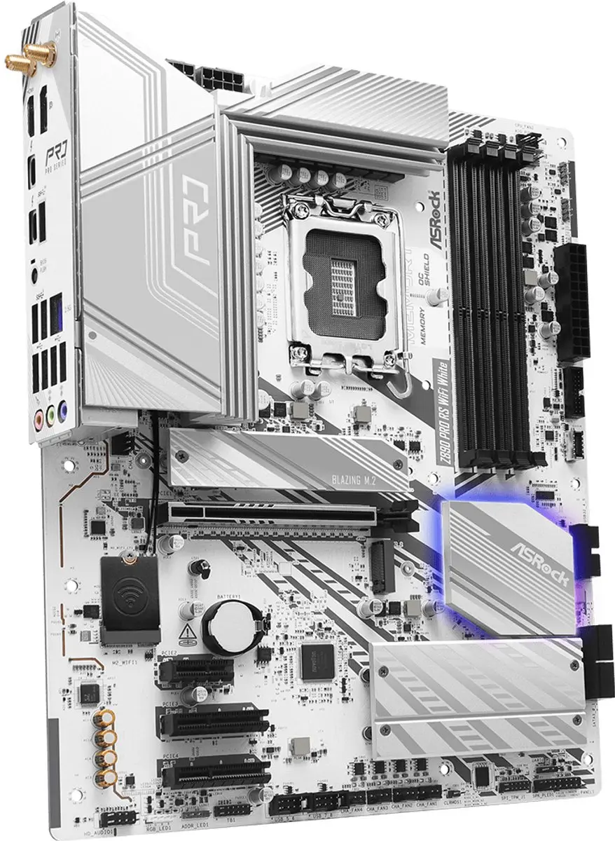 ASRock Z890 Pro RS WiFi White ATX Moederbord - Intel Z890
