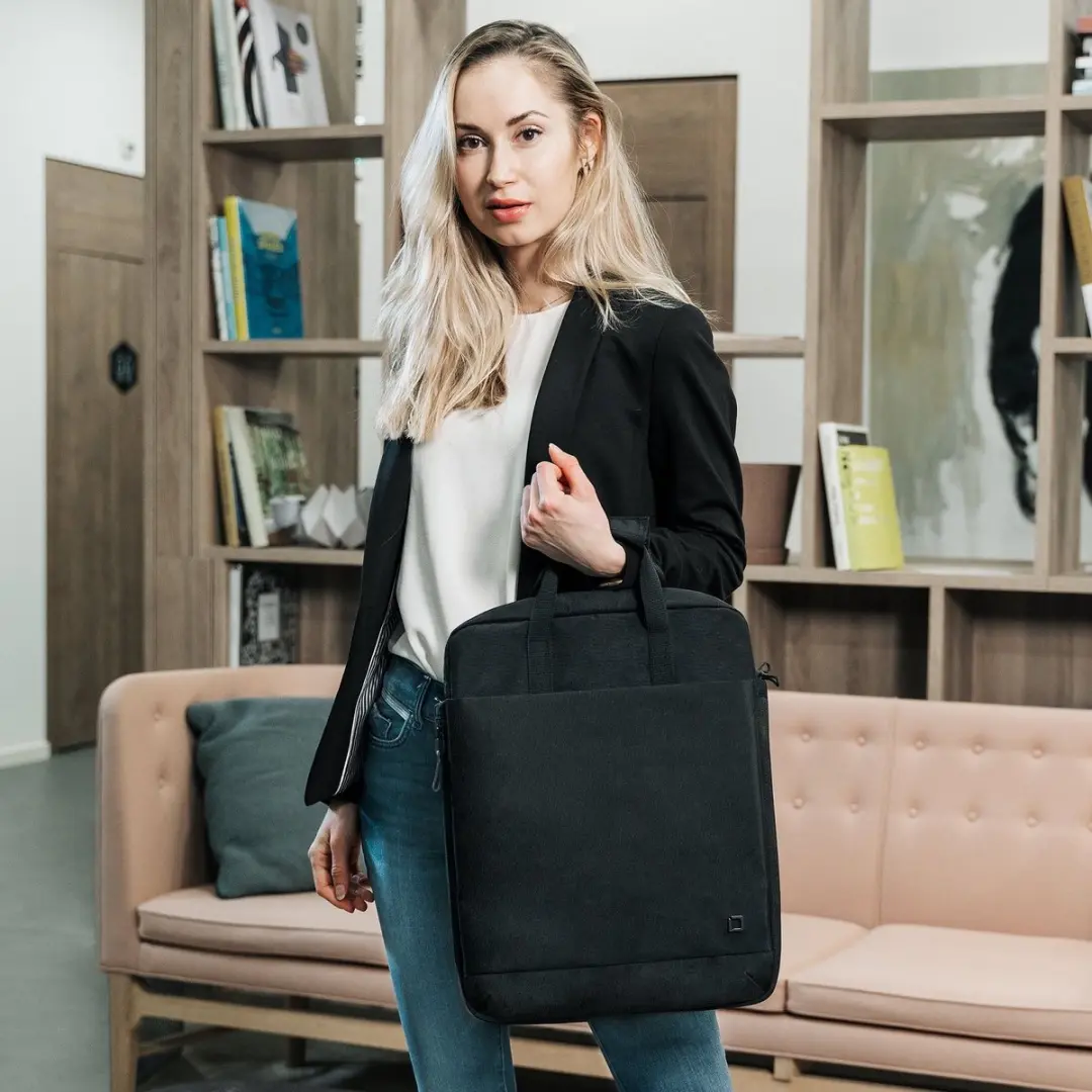 Dicota D31877-RPET Laptoptas 15.6" - 3 Vakken - Zwart - afbeelding 4 van 6