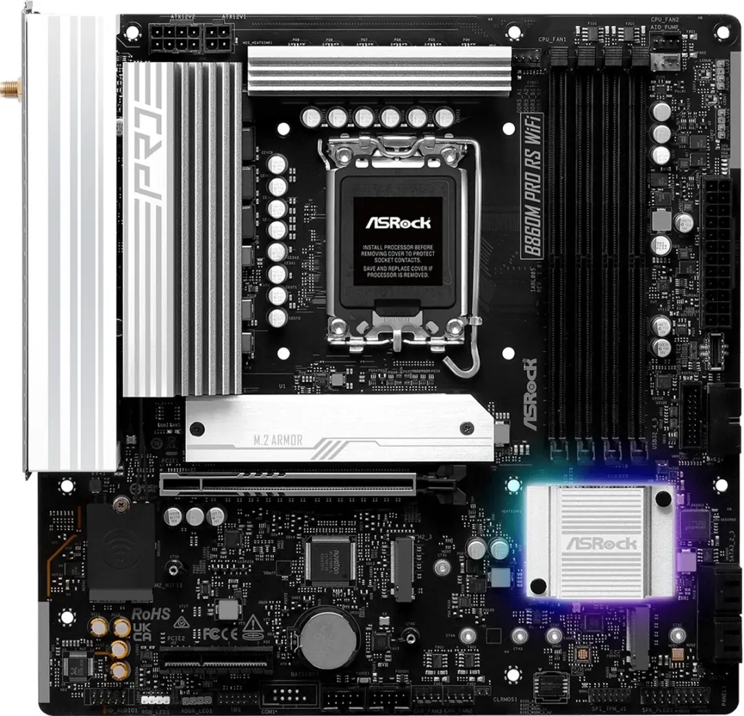 ASRock B860M Pro RS WiFi - microATX - Intel B860 - LGA 1851