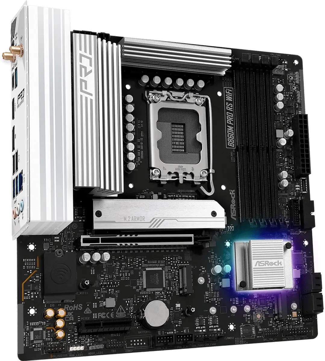 ASRock B860M Pro RS WiFi - microATX - Intel B860 - LGA 1851