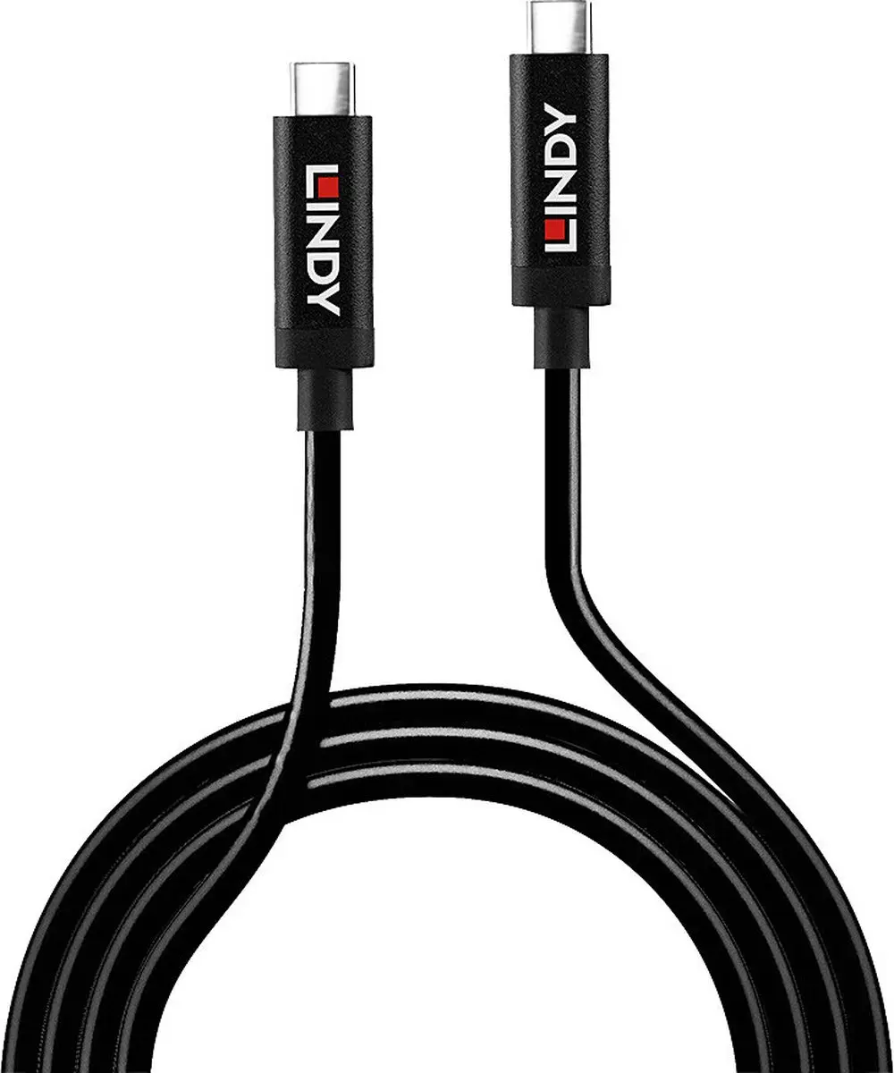 Lindy USB 3.2 Gen2 USB-C naar USB-C Kabel 3m - Zwart