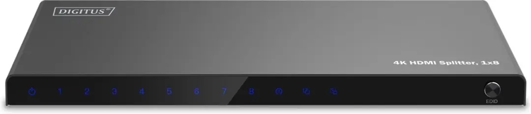 Digitus DS-55338 4K HDMI Splitter - 1 naar 8 Output - Zwart