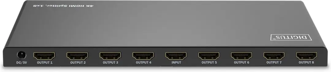 Digitus DS-55338 4K HDMI Splitter - 1 naar 8 Output - Zwart