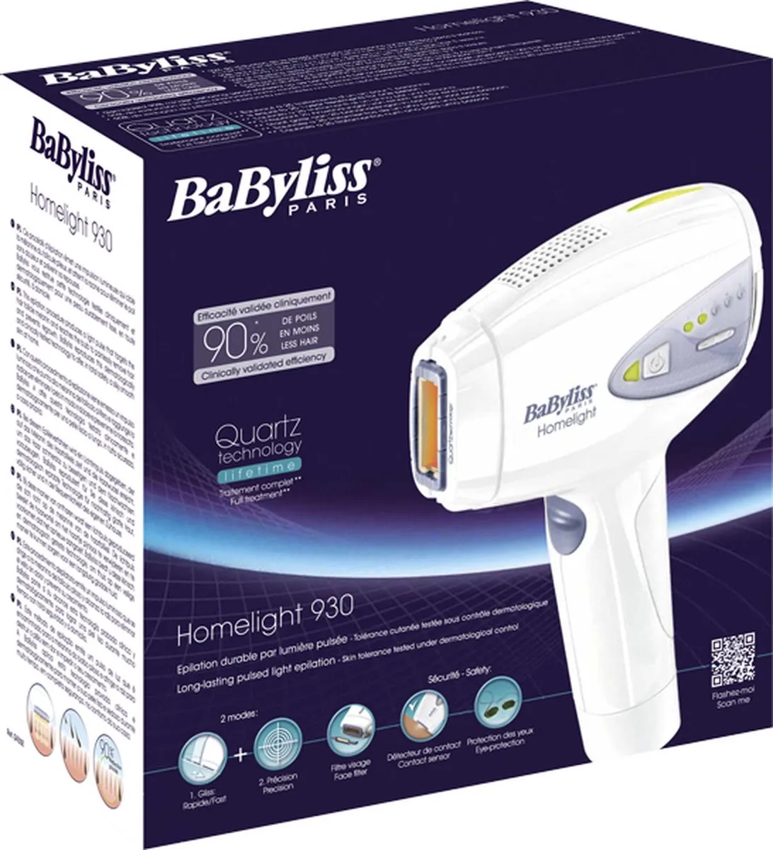 Babyliss IPL G930E Homelight 130 Ontharingsapparaat - 130.000 Flitsen - Wit - afbeelding 6 van 6