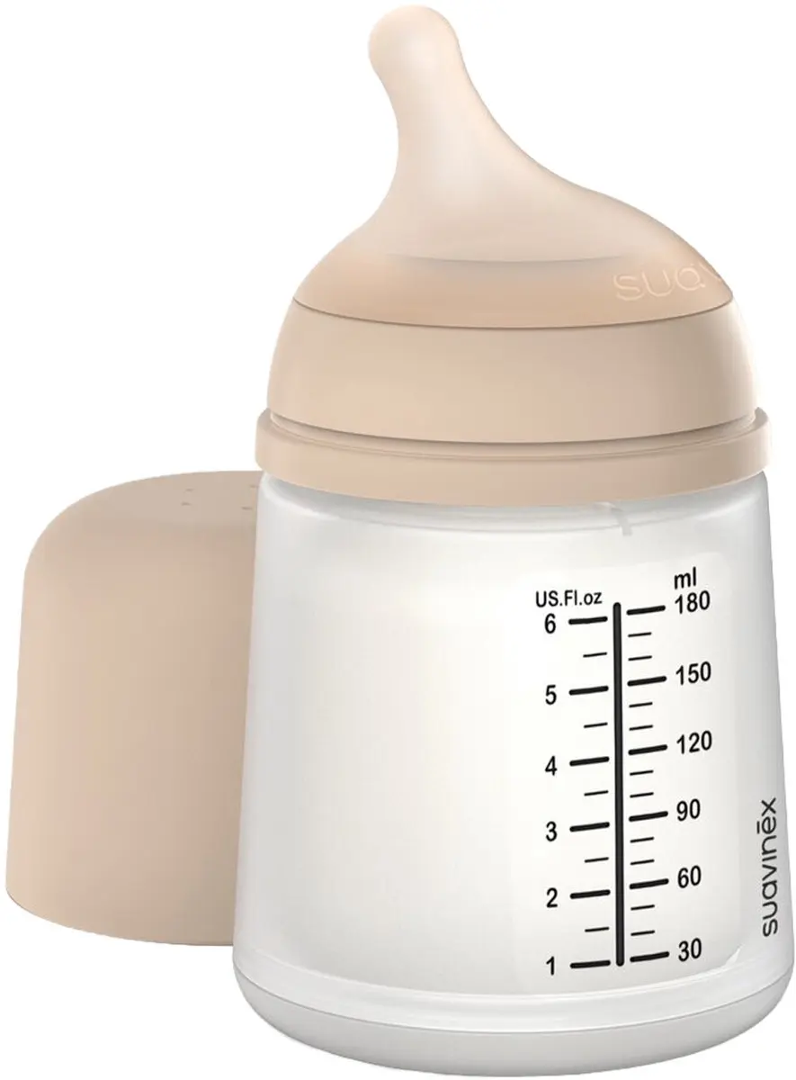 Suavinex Zero Zero Anti-Koliek Borstvoedingfles 180ml - Beige