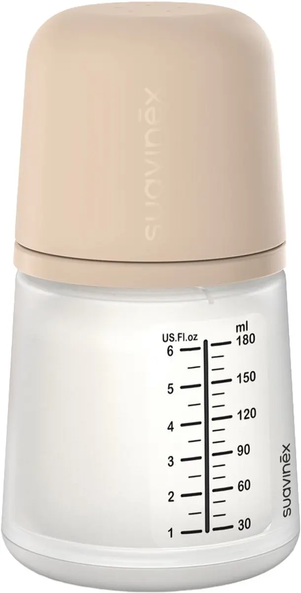 Suavinex Zero Zero Anti-Koliek Borstvoedingfles 180ml - Beige