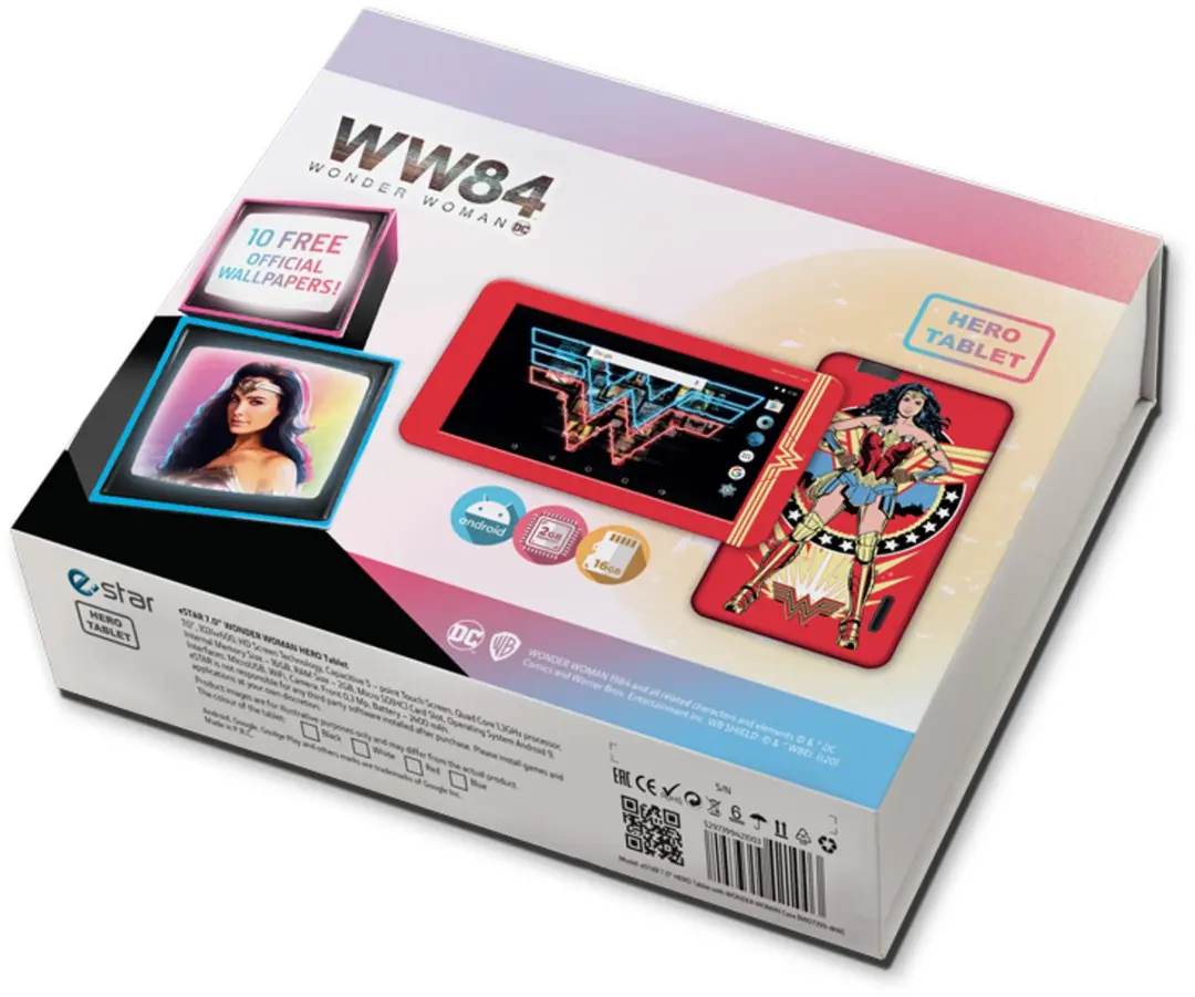 Estar Wonder Woman HERO MID7399-WW Tablet - 16GB - 7" - Android 10 - Meerkleurig
