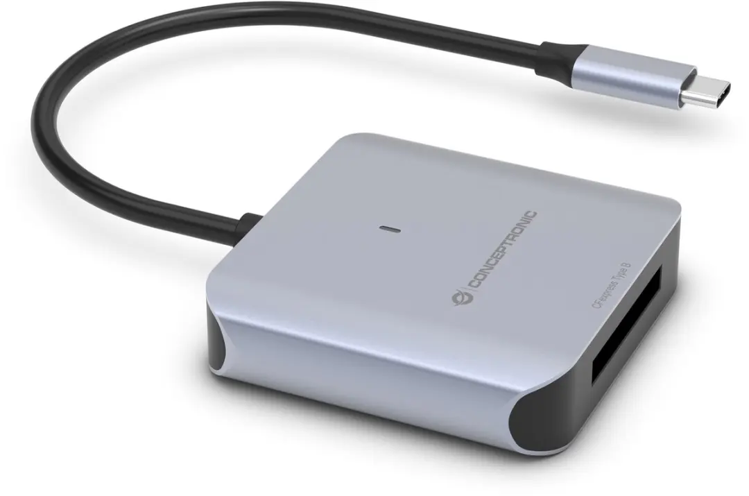 Conceptronic BIAN08G Geheugenkaartlezer USB 3.2 Gen 2 - Grijs