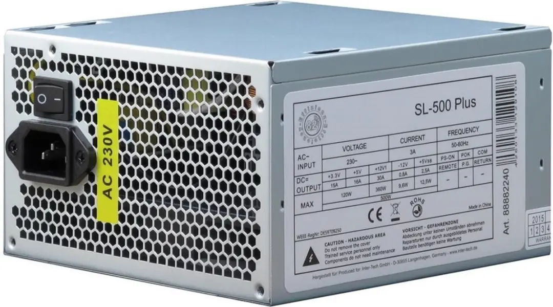 Inter-Tech SL-500 Plus Voeding 500W