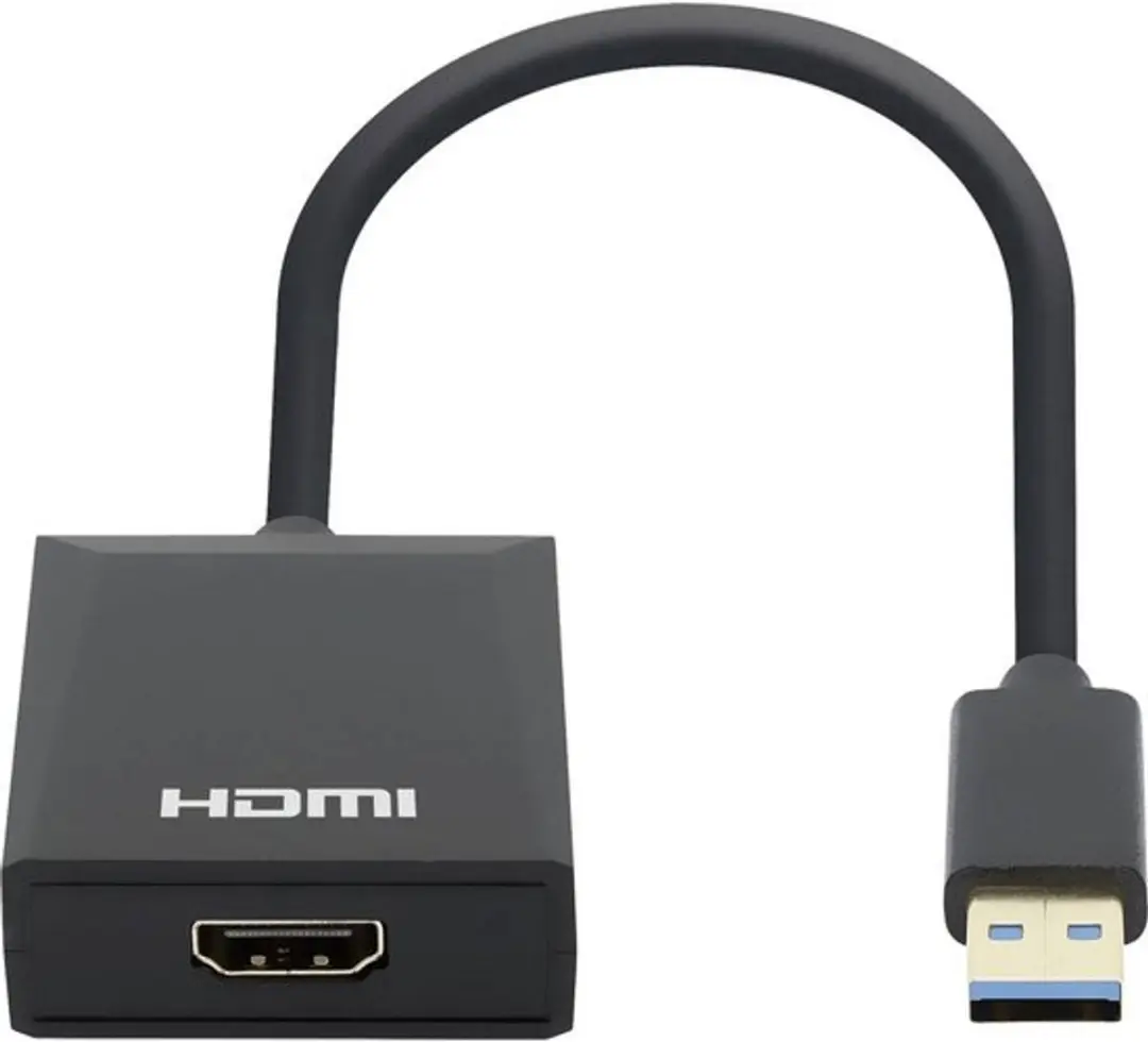Manhattan 153690 USB 3.2 Gen 1 naar HDMI Adapter - Zwart - afbeelding 6 van 6