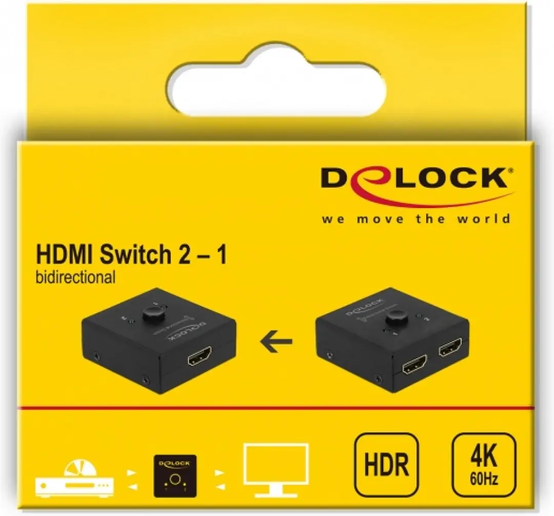 Delock 64072 HDMI Video Switch - Zwart