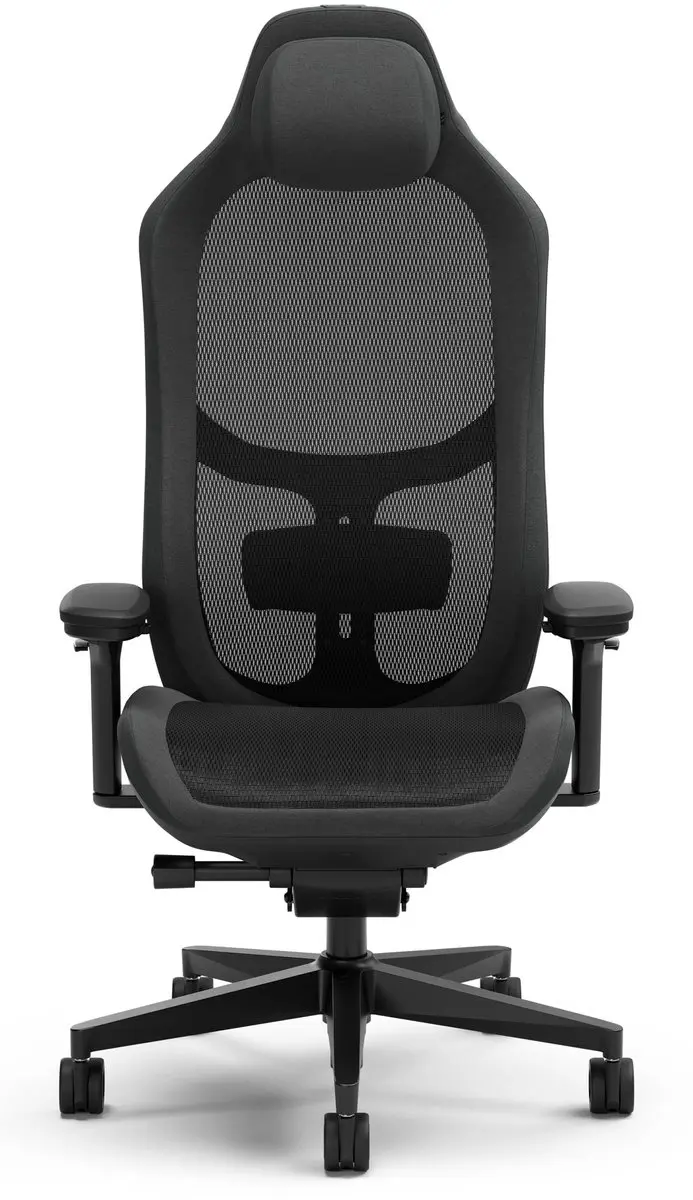 Fractal Refine Fabric Mesh Gamingstoel Zwart