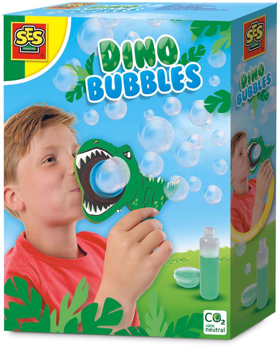 SES - Dino Bubbles - sterk bellenblaassop - gemakkelijk afwasbaar - dino thema - Dinosaurus Speelgoed