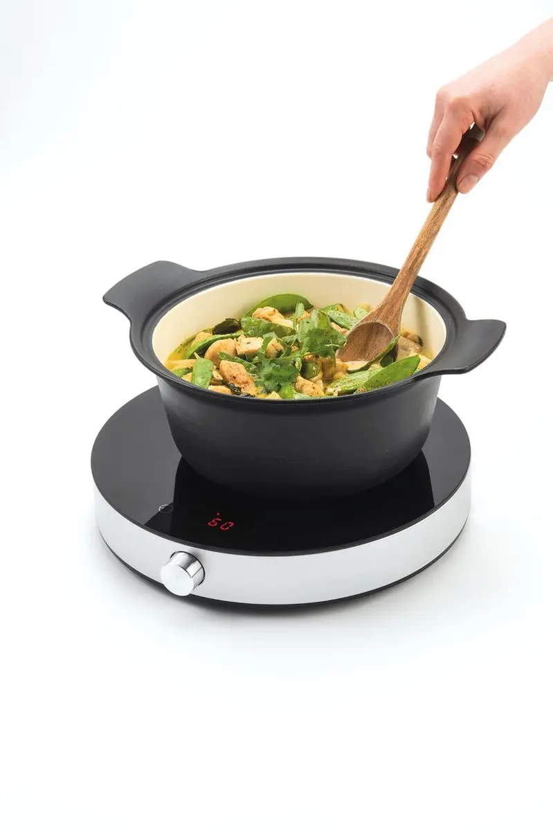 Fritel IP 1266 Inductiekookplaat 2000W - 1 Zone Ø26cm - Zwart/Grijs