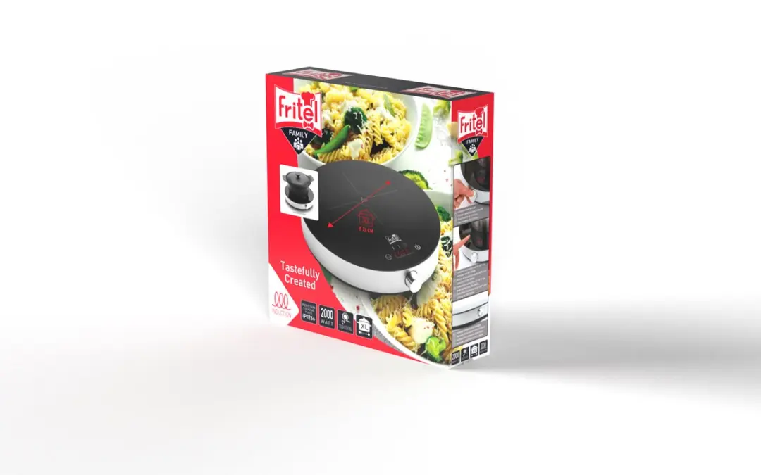 Fritel IP 1266 Inductiekookplaat 2000W - 1 Zone Ø26cm - Zwart/Grijs