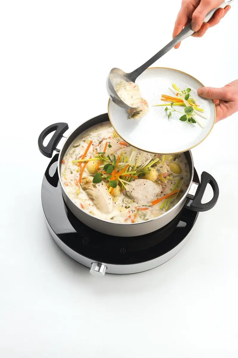 Fritel IP 1266 Inductiekookplaat 2000W - 1 Zone Ø26cm - Zwart/Grijs